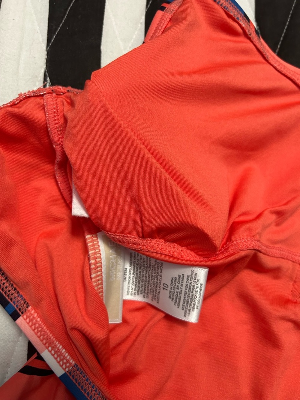 MICHAEL Michael Kors Navy and Coral Swimsuit size 10 - Picture 11 of 11